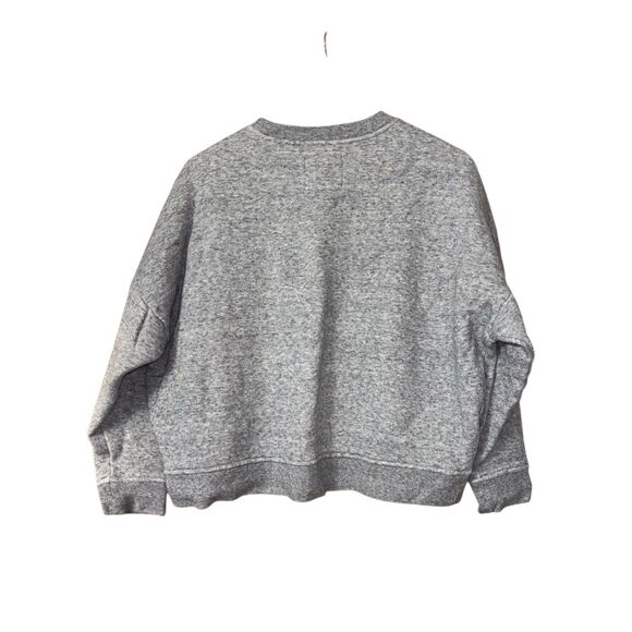 Madewell MWL heather gray crew neck sweatshirt women’s size S pockets - Picture 2 of 9